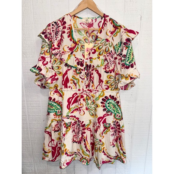 entro Dresses & Skirts - Entro Mini Dress Womens Medium Multicolor Paisley Ruffle Tiered New D22571 M